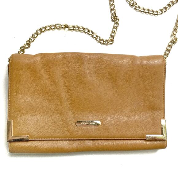 Michael Kors Taupe Pebbled Leather Chain Shoulder Bag | Neutral Designer Staple - Picture 1 of 16